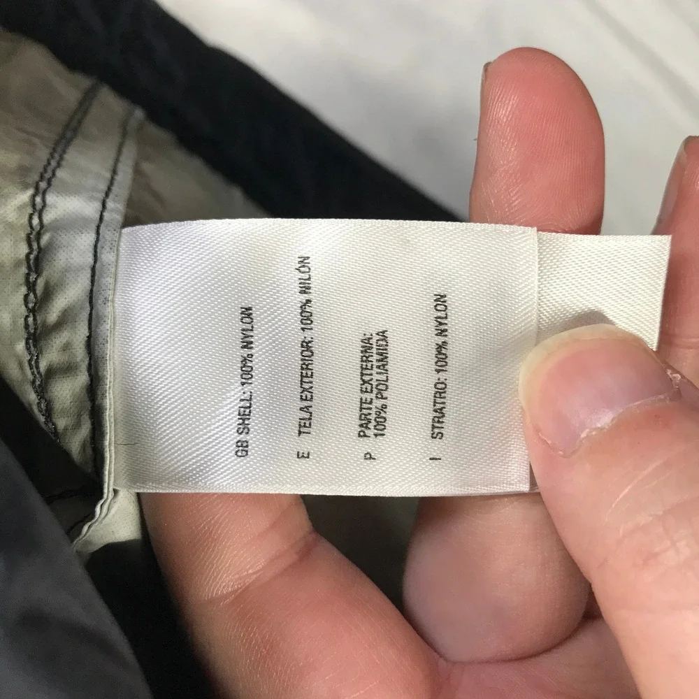 The North Face Mens XL Black Windstopper Full Zip Nylon Ripstop Jacket Venting